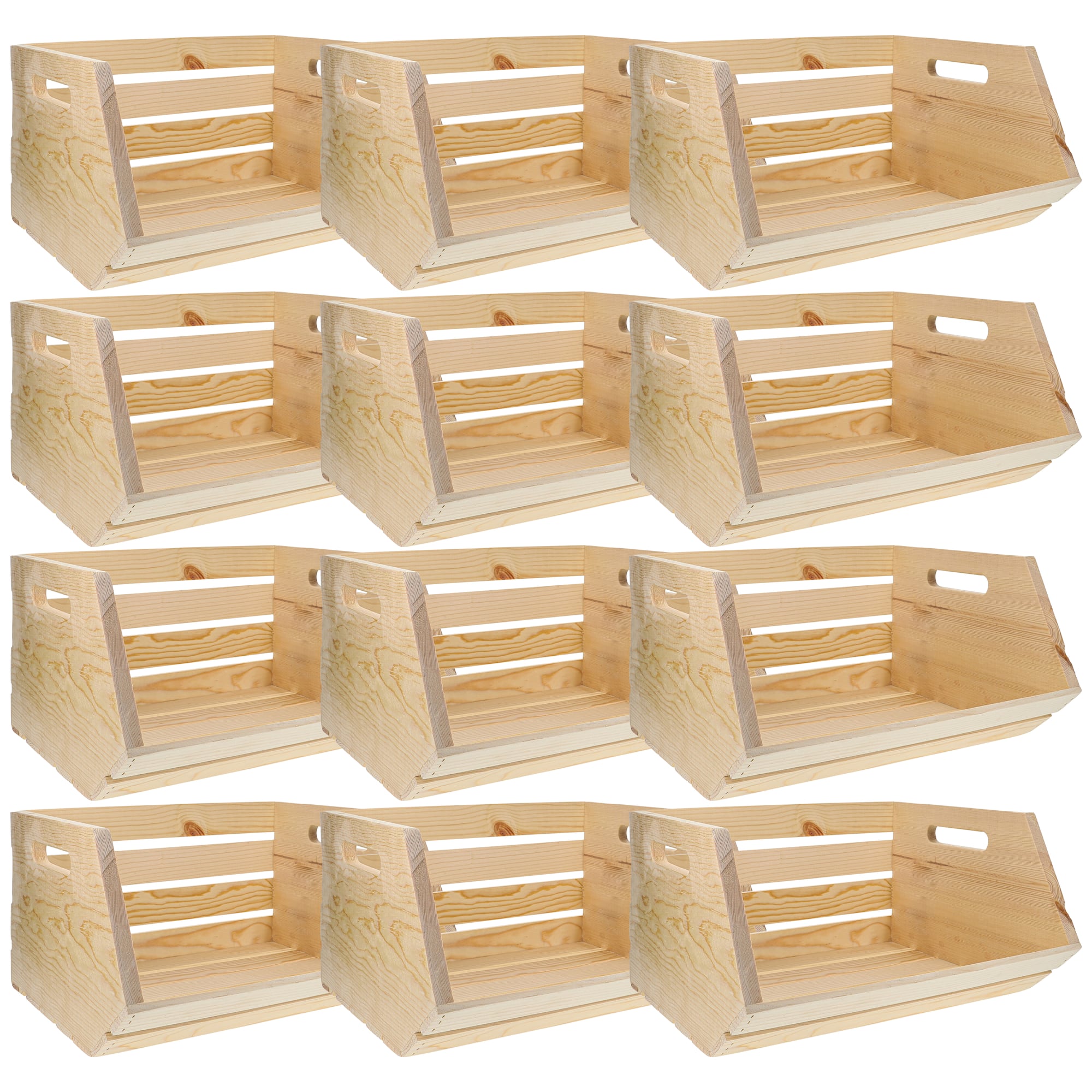 12 Pack: 18" Stackable Wood Crate by Make Market®
